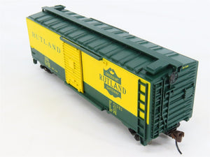 HO Bachmann Silver Series 17029 RUT Rutland Green MT. Gateway 40' Box Car #105