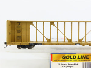 HO Scale Walthers Gold Line 932-4103 TTZX 72' Center Beam Flat Car #87693