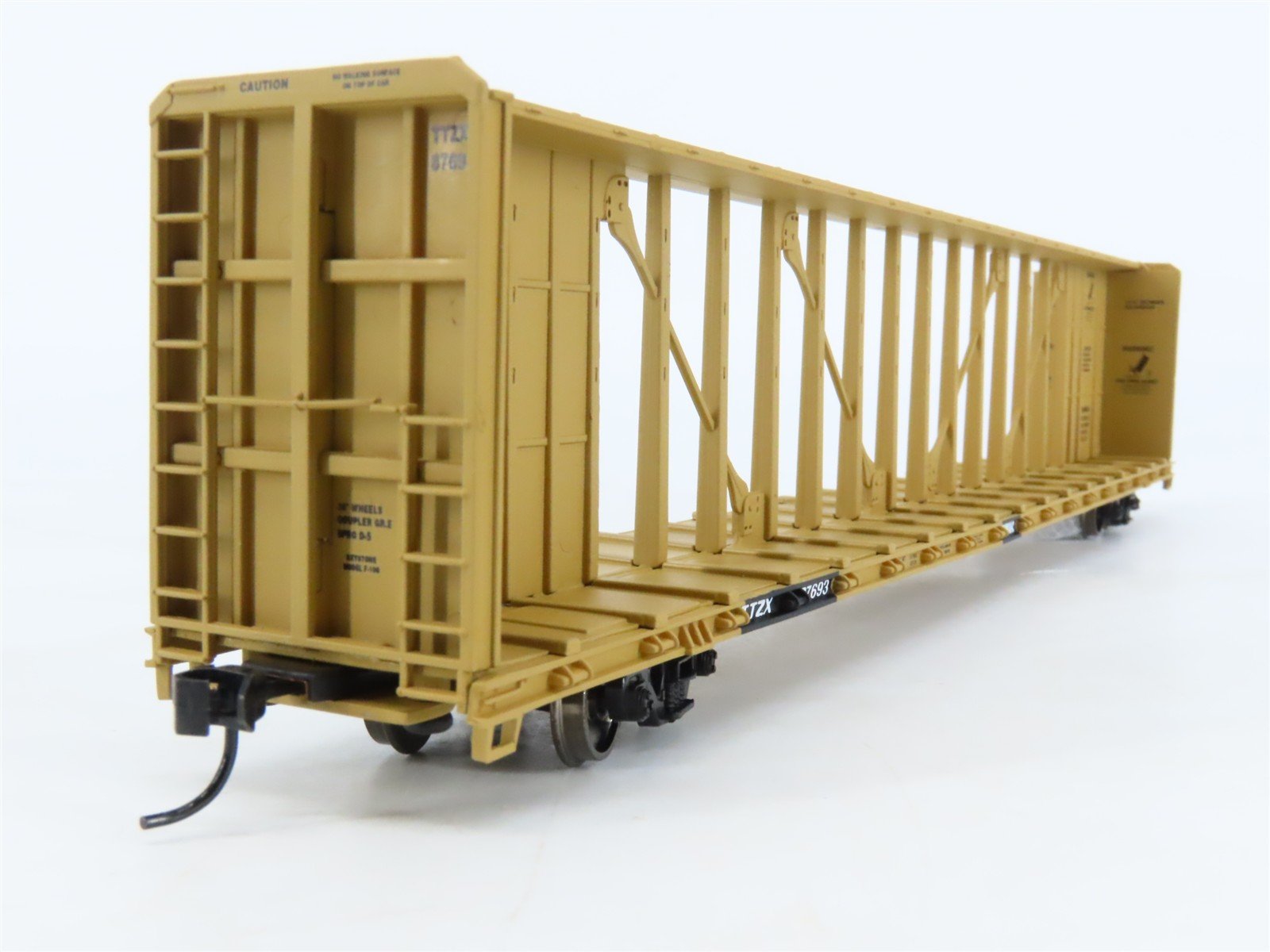 HO Scale Walthers Gold Line 932-4103 TTZX 72' Center Beam Flat Car #87693
