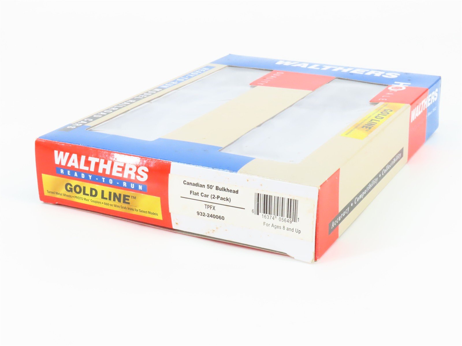 HO Walthers Gold Line 932-240060 TPFX North American Bulkhead Flat Car 2-Pack