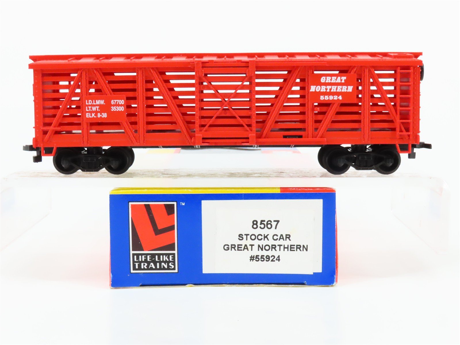 HO Scale Life-Like 8567 GN Great Northern Railroad Stock Car #55924