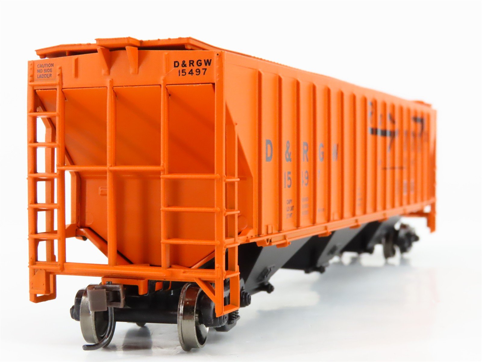 HO Scale Athearn 7151 D&RGW Rio Grande Railroad 54' 3-Bay Covered Hopper #15497