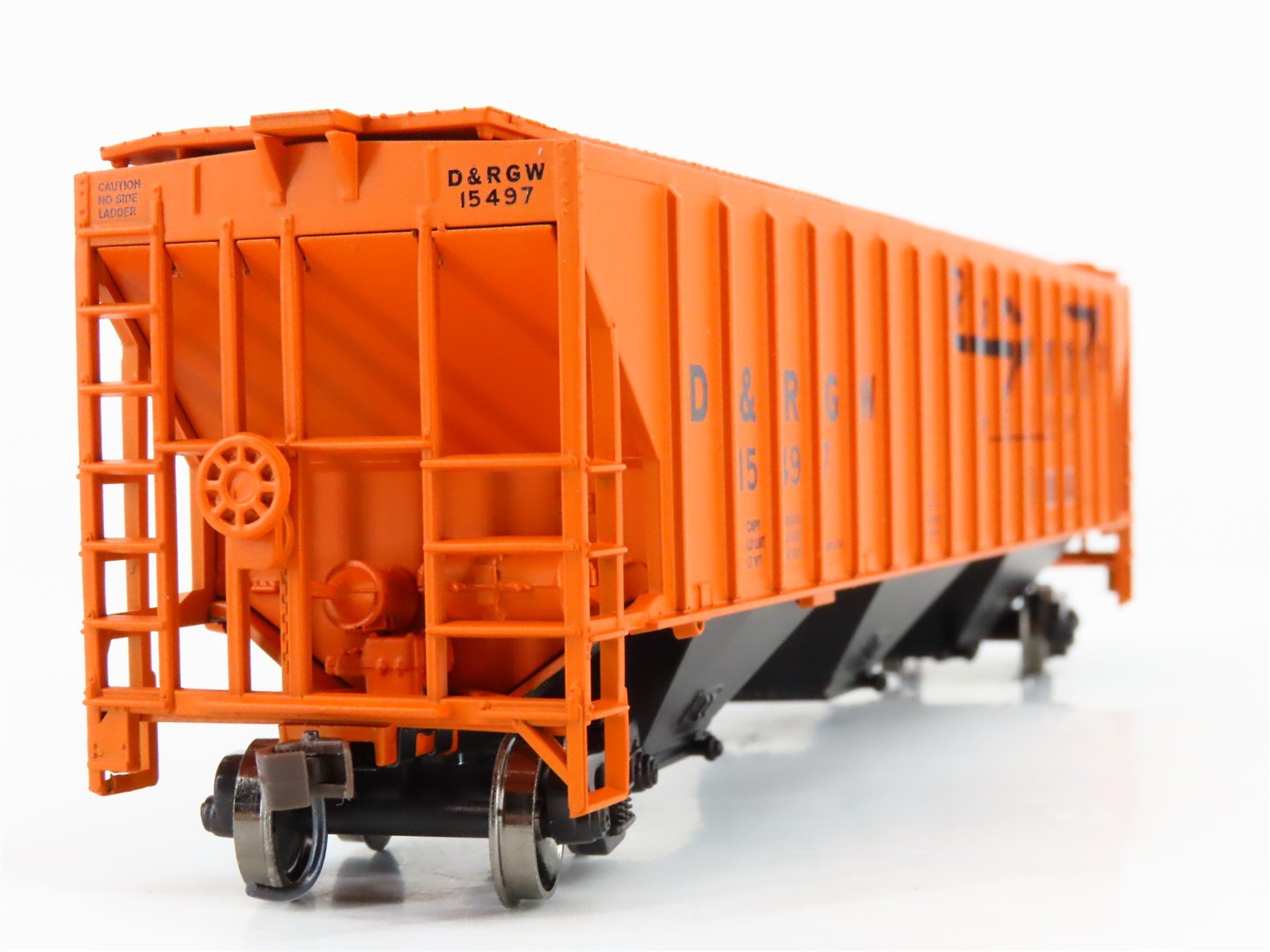 HO Scale Athearn 7151 D&RGW Rio Grande Railroad 54' 3-Bay Covered Hopper #15497
