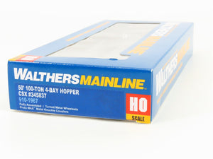HO Scale Walthers Mainline 910-1967 CSXT 50' 100-Ton 4-Bay Hopper #345837