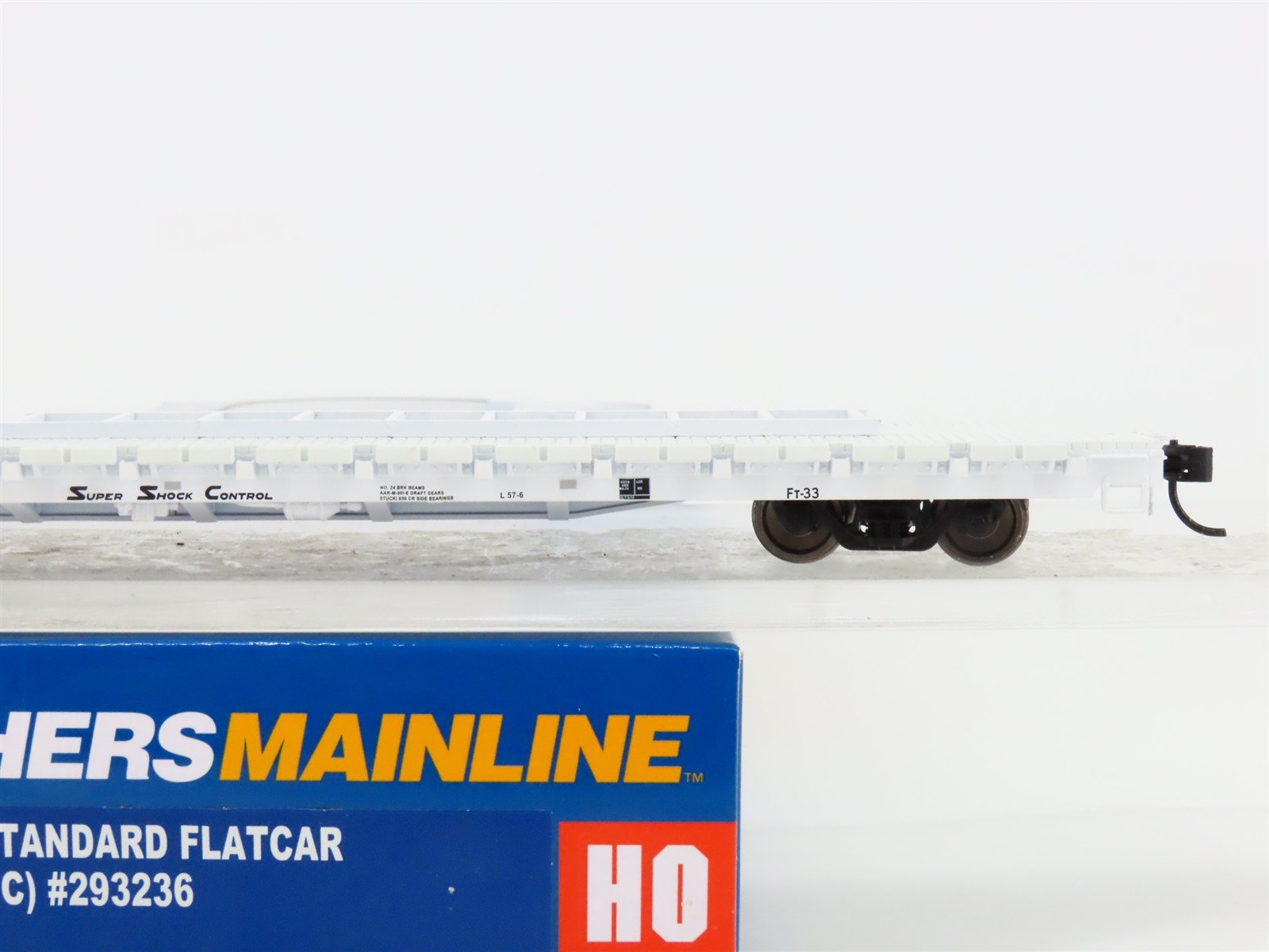 HO Scale Walthers Mainline 910-5301 ATSF Santa Fe Railroad 60' Flat Car #293236