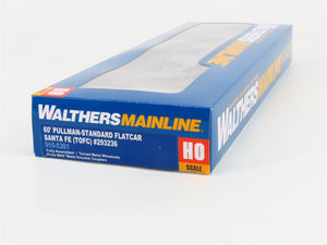 HO Scale Walthers Mainline 910-5301 ATSF Santa Fe Railroad 60' Flat Car #293236