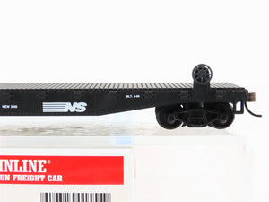 HO Scale Walthers Trainline 931-604 NS Norfolk Southern 50' Flat Car #93120