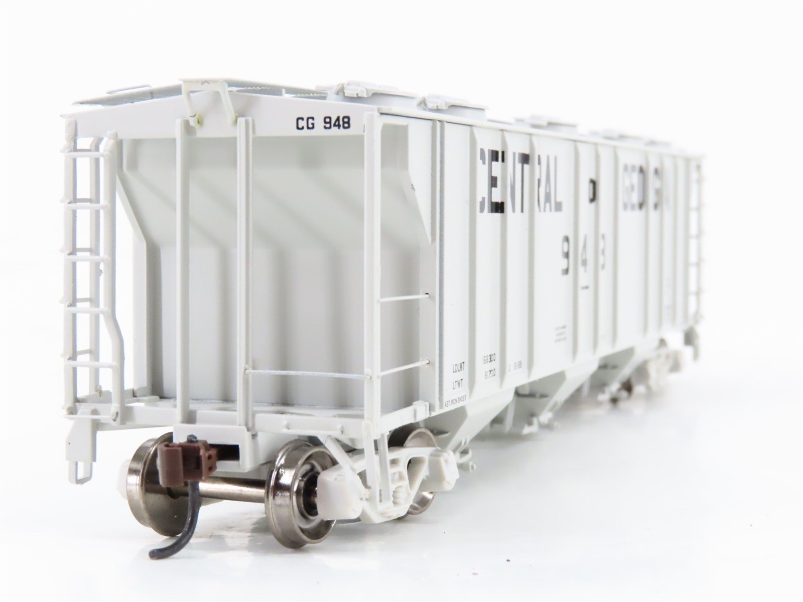 HO Scale Athearn 89024 CG Central of Georgia Railroad 3-Bay Covered Hopper #948