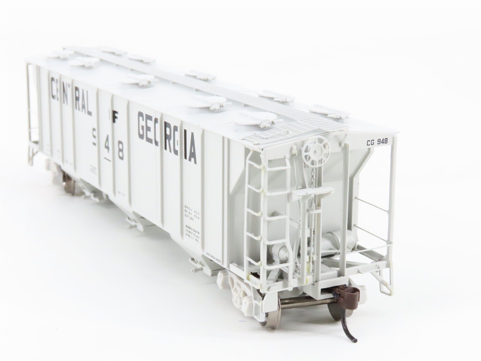 HO Scale Athearn 89024 CG Central of Georgia Railroad 3-Bay Covered Hopper #948
