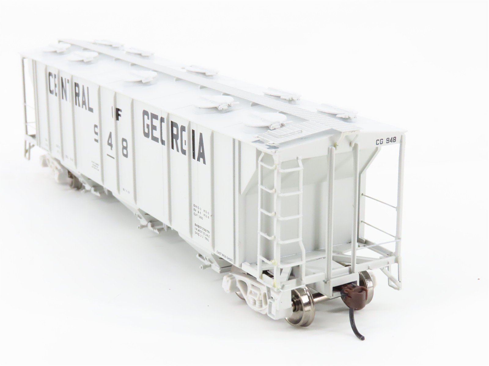 HO Scale Athearn 89024 CG Central of Georgia Railroad 3-Bay Covered Hopper #948