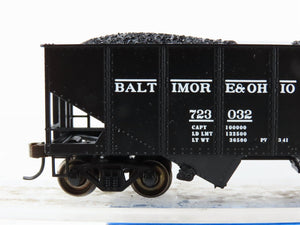 HO Scale Bachmann Silver Series 19503 B&O Baltimore & Ohio 2-Bay Hopper #723032