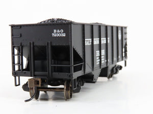 HO Scale Bachmann Silver Series 19503 B&O Baltimore & Ohio 2-Bay Hopper #723032