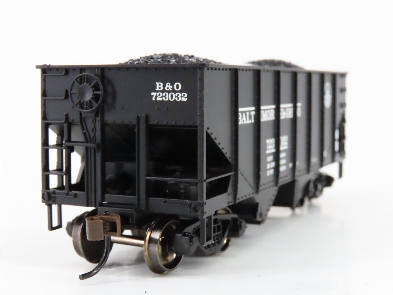 HO Scale Bachmann Silver Series 19503 B&O Baltimore & Ohio 2-Bay Hopper #723032