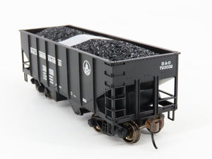 HO Scale Bachmann Silver Series 19503 B&O Baltimore & Ohio 2-Bay Hopper #723032