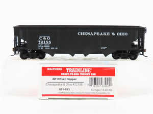 HO Walthers Trainline 931-653 C&O Chesapeake & Ohio 40' Offset Hopper #72188