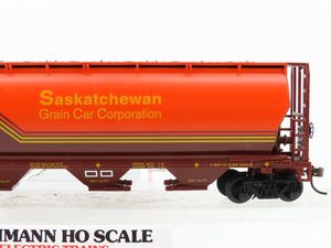 HO Scale Bachmann 76902 SKNX Saskatchewan 4-Bay Cylindrical Grain Hopper #397387