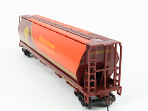 HO Scale Bachmann 76902 SKNX Saskatchewan 4-Bay Cylindrical Grain Hopper #397387