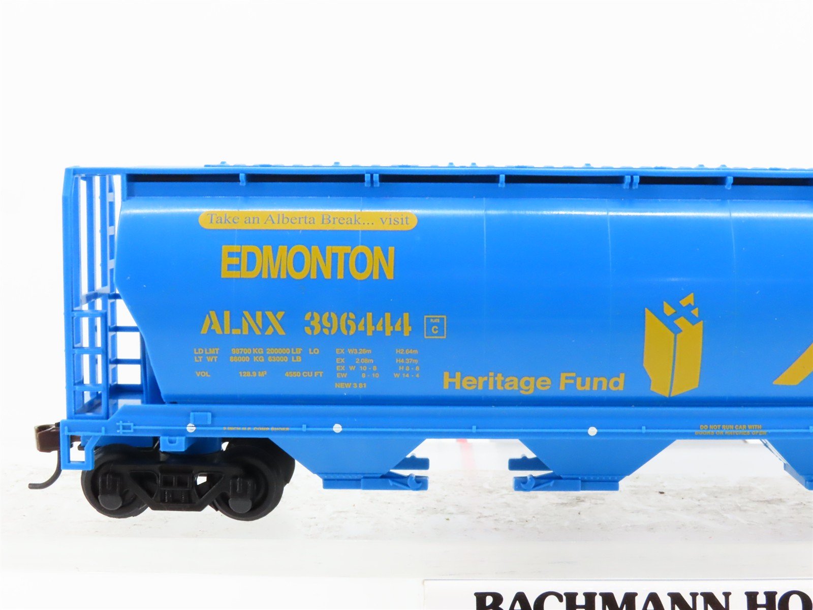HO Scale Bachmann 76901 ALNX Canadian Alberta Edmonton 4-Bay Hopper #396444