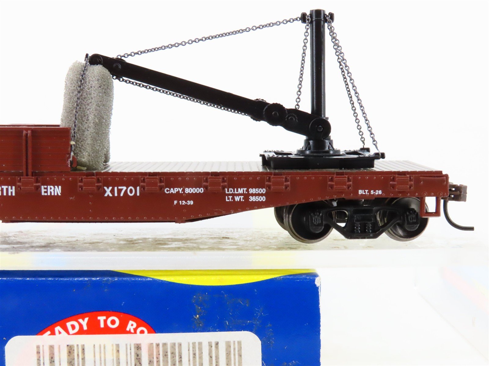 HO Scale Athearn 92235 GN Great Northern Railroad Derrick Car #X1701