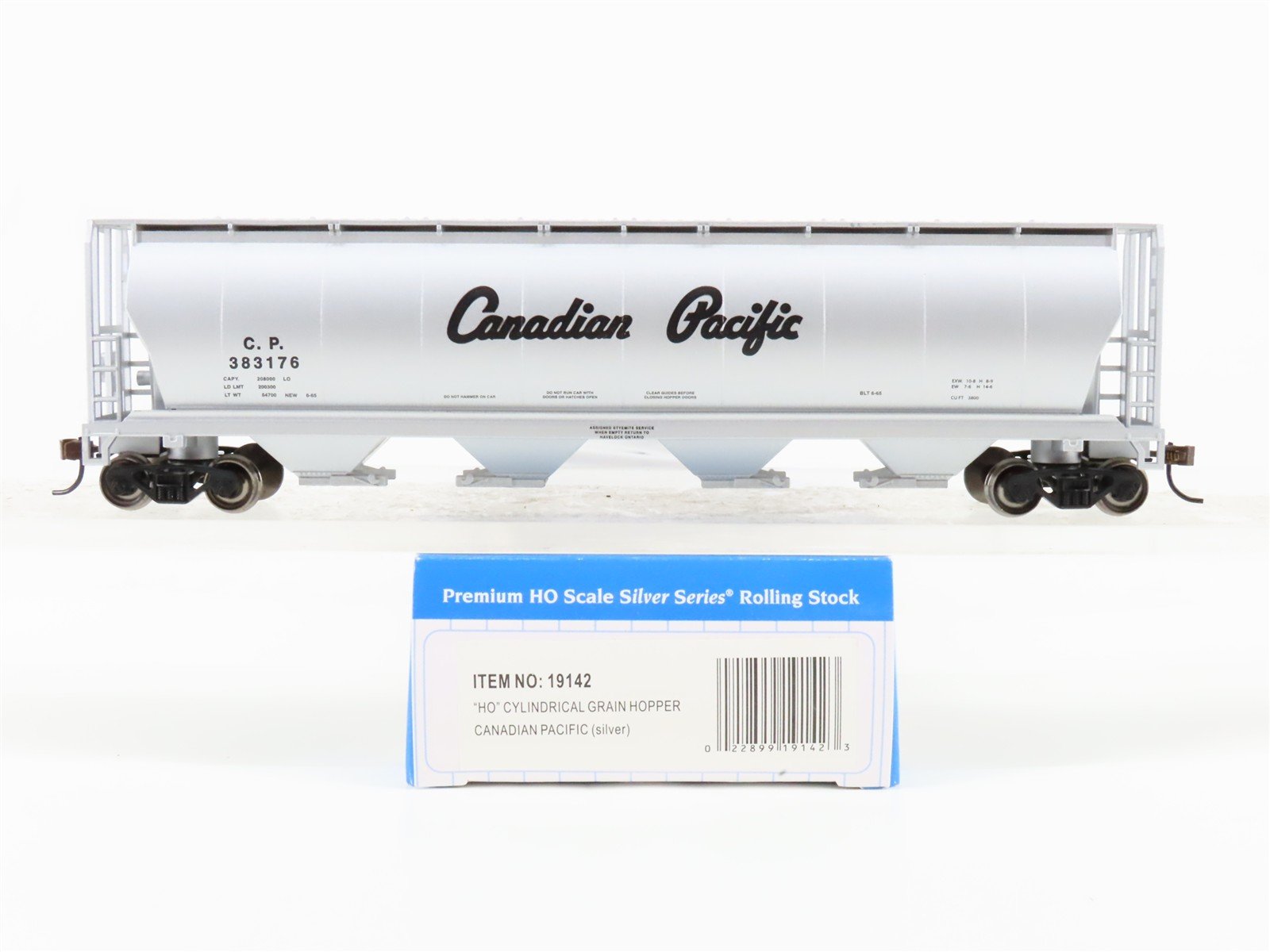 HO Scale Bachmann Silver Series 19142 CP Canadian Pacific 4-Bay Hopper #383176