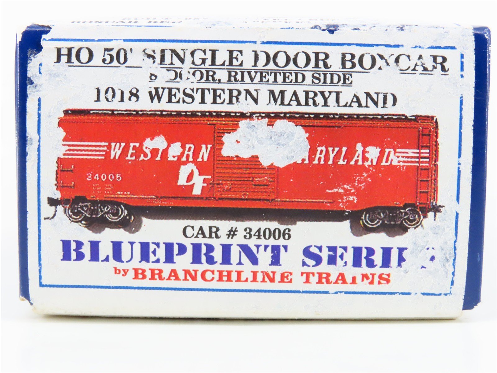 HO Scale Branchline Blueprint Series Kit 1018 WM Western Maryland Box Car #34006