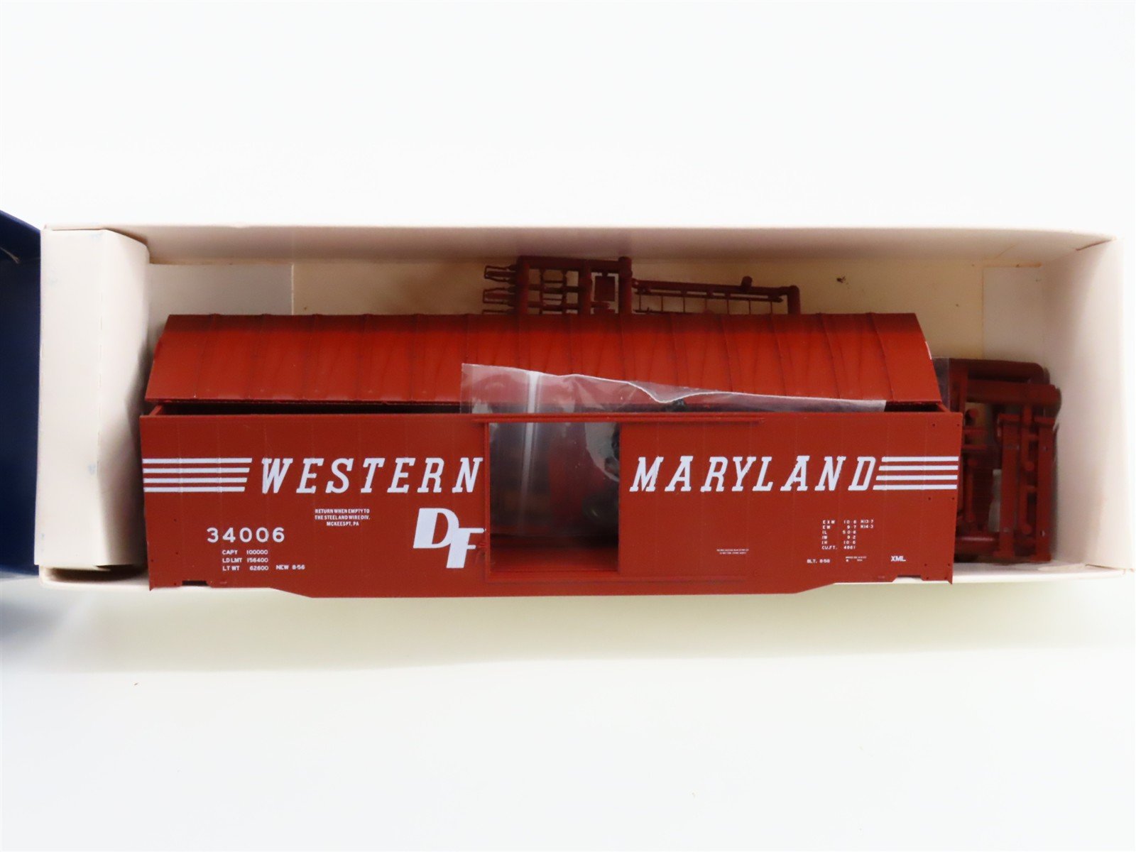 HO Scale Branchline Blueprint Series Kit 1018 WM Western Maryland Box Car #34006