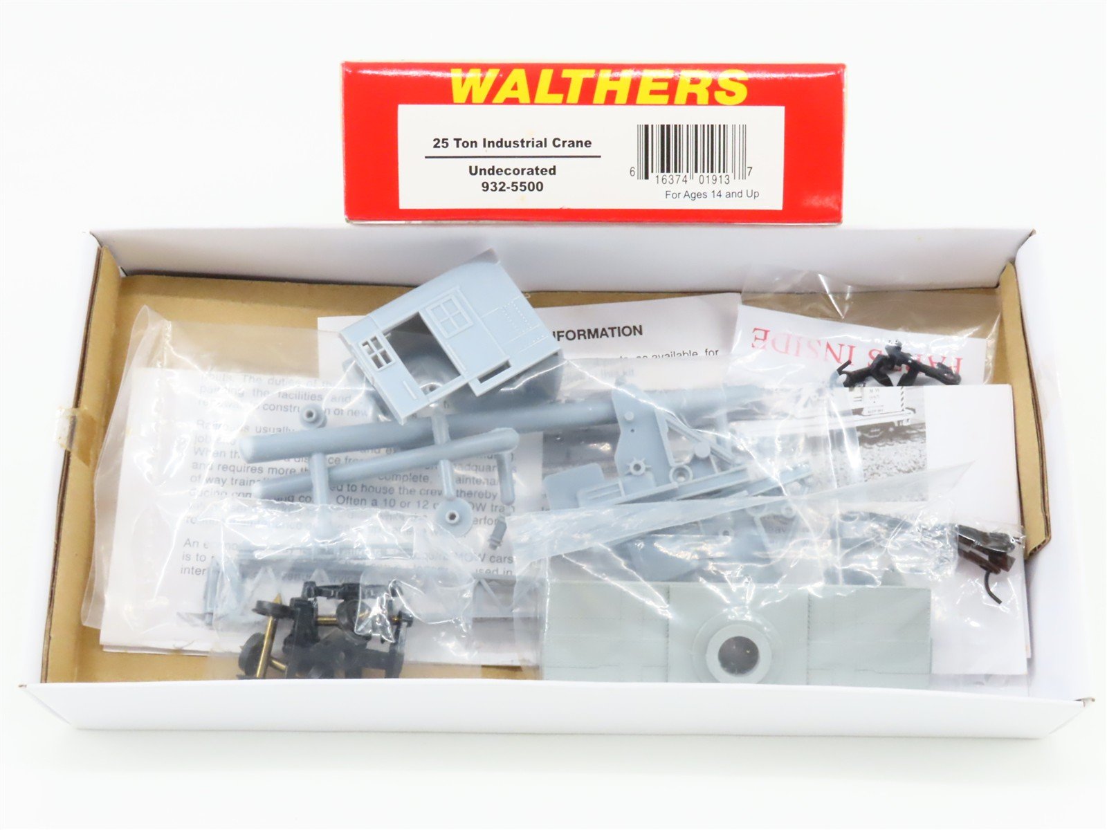 HO Scale Walthers Kit 932-5500 Undecorated 25 Ton Industrial Crane