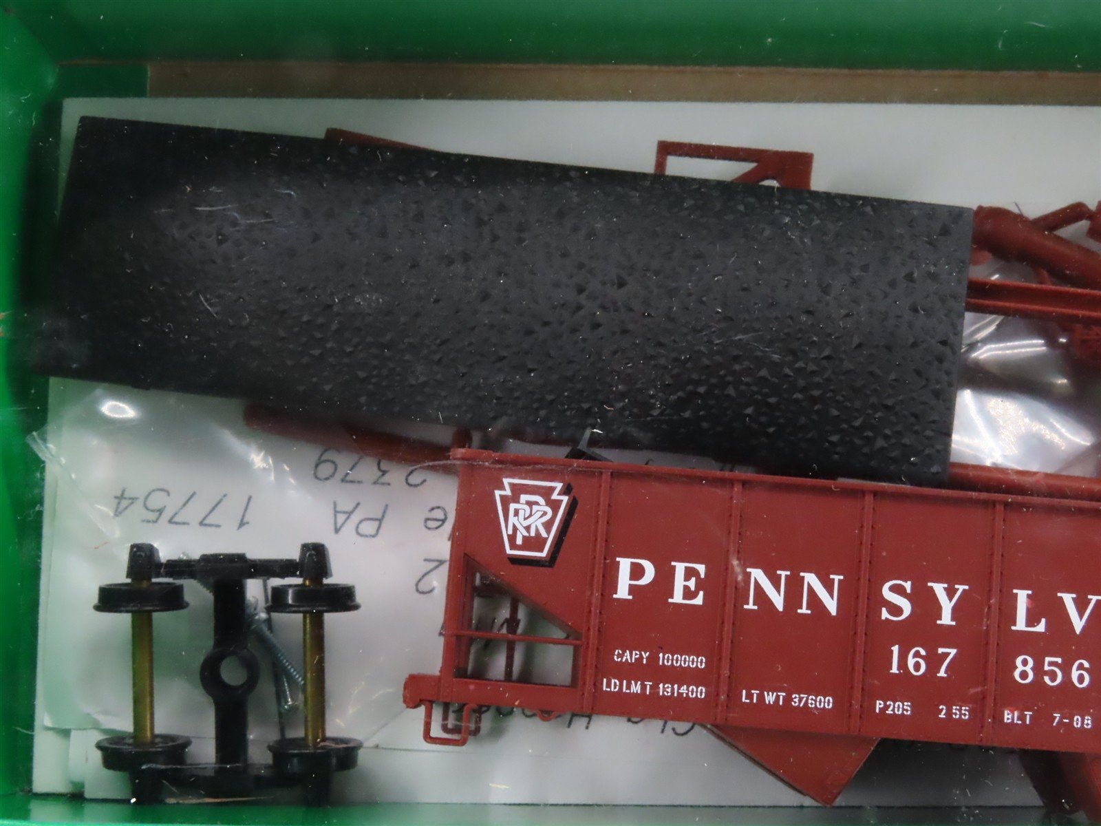 HO Scale Bowser Kit 56820 PRR Pennsylvania Railroad 2-Bay Hopper #167856 -Sealed