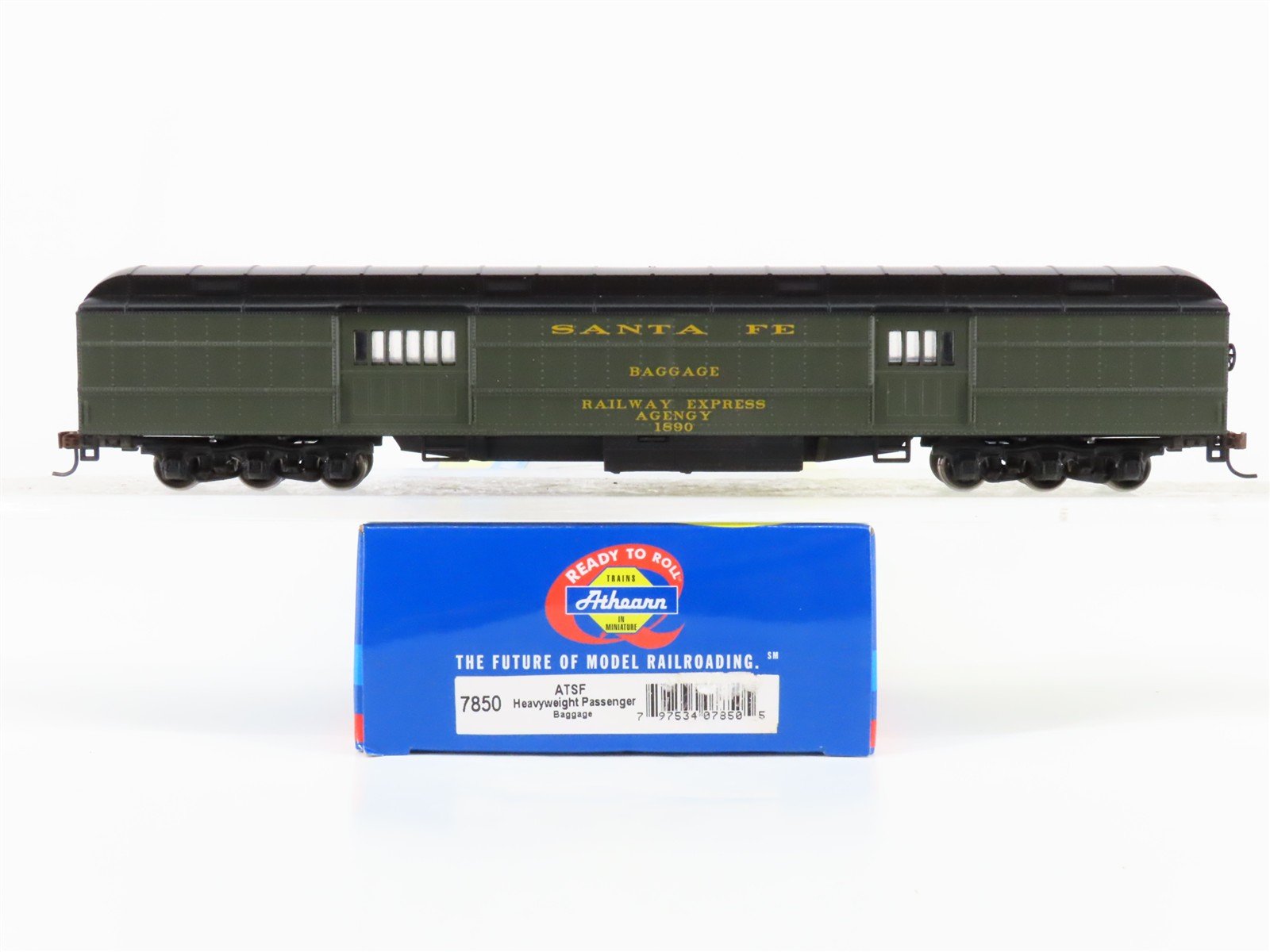 HO Scale Athearn 7850 ATSF Santa Fe Railroad Heavyweight Baggage Passenger #1890