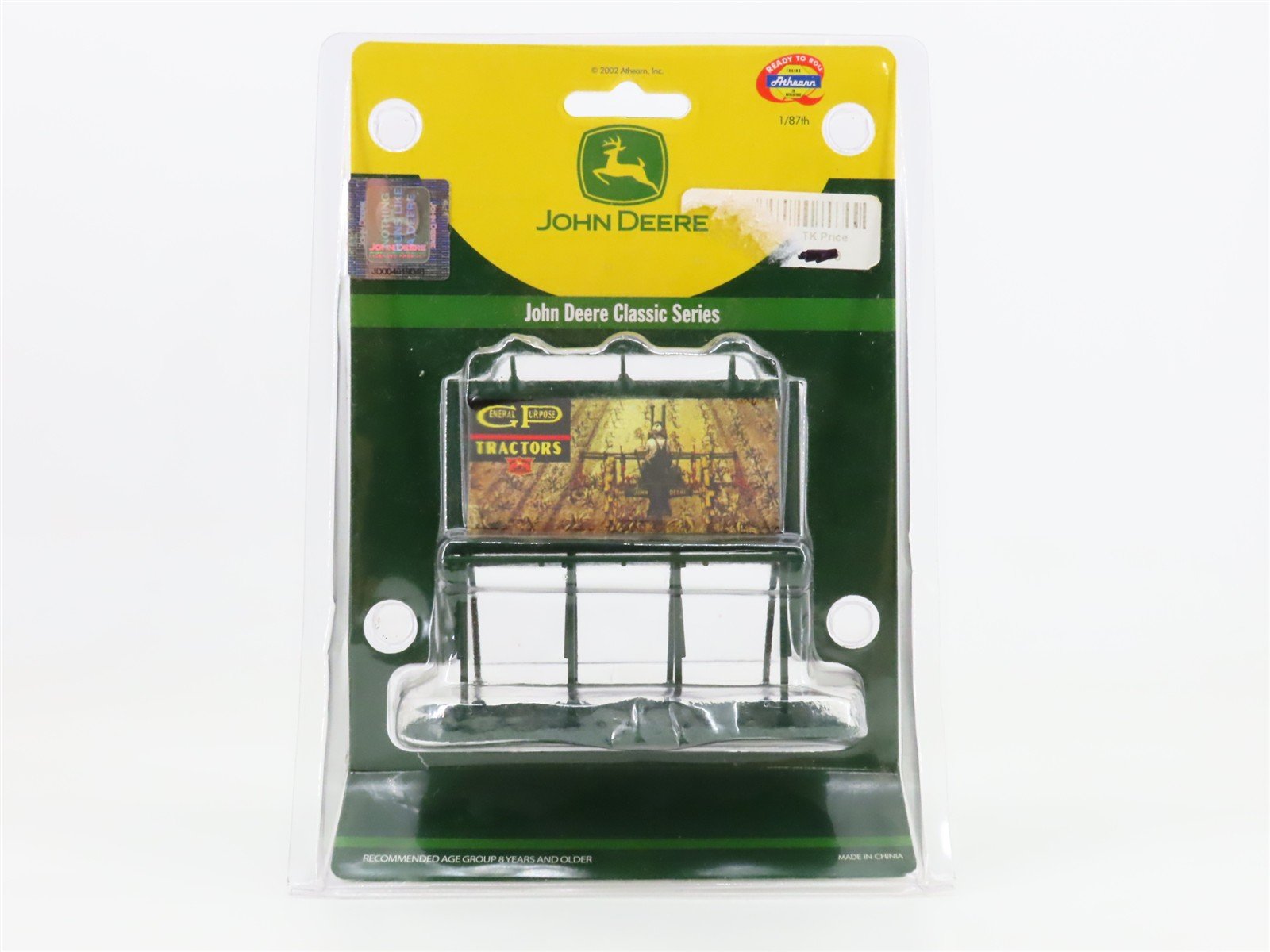 HO 1/87 Scale Athearn John Deere Classic Series 8123 GP Tractors Billboard