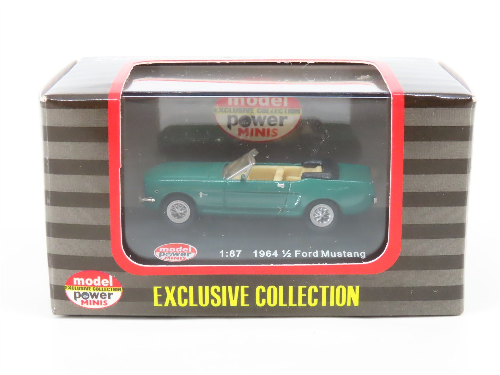 HO 1/87 Scale Model Power 19247 Die Cast 1964 1/2 Ford Mustang Convertible Car