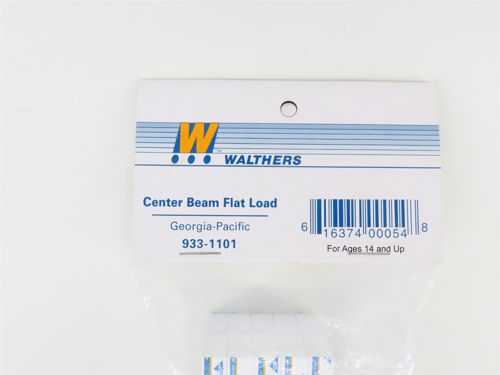 HO 1/87 Scale Walthers 933-1101 GP Georgia-Pacific Center Beam Flat Load -Sealed