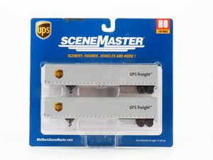 HO Scale Walthers Scene Master 949-2460 UPS Freight 53' Trailers 2-Pack Sealed