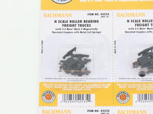 N Bachmann 42535 Roller Bearing Freight Trucks w/ Knuckle Couplers - 12 Pairs