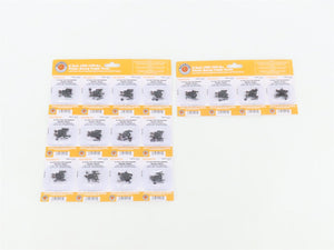 N Bachmann 42534 Friction Bearing Freight Trucks w/ Knuckle Couplers - 16 Pairs