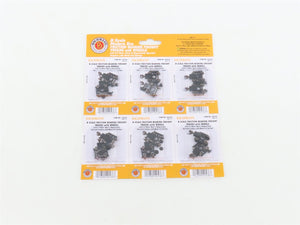 N Bachmann 42536 Friction Bearing Trucks w/ Couplers & Metal Wheels - 6 Pairs