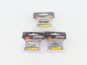 LOT of 3 N 1/160 Scale Woodland Scenics AutoScenes: Loading, Regret, & Rag Top