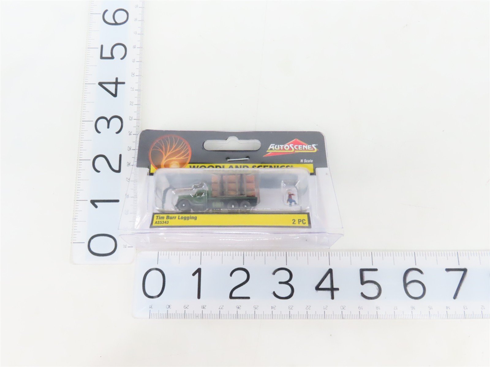LOT of 3 N Scale Woodland Scenics AutoScenes: Pushing Car, Haulin', & Logging
