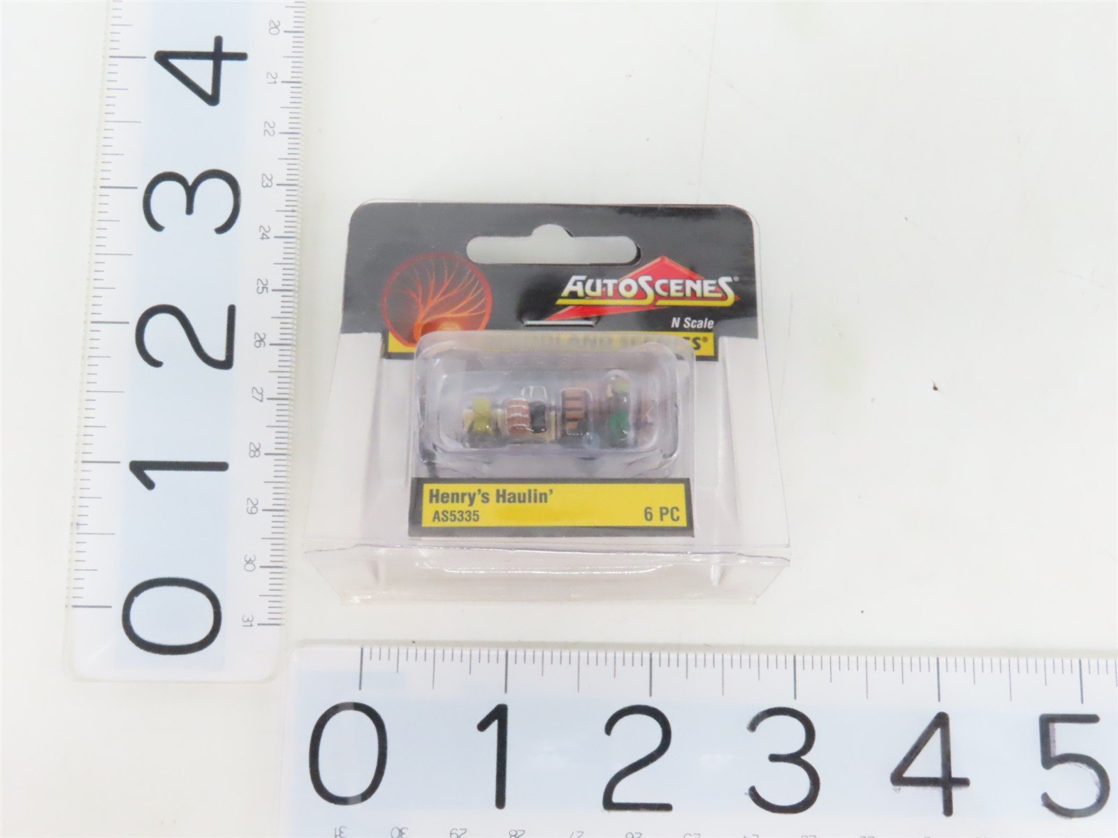LOT of 3 N Scale Woodland Scenics AutoScenes: Pushing Car, Haulin', & Logging