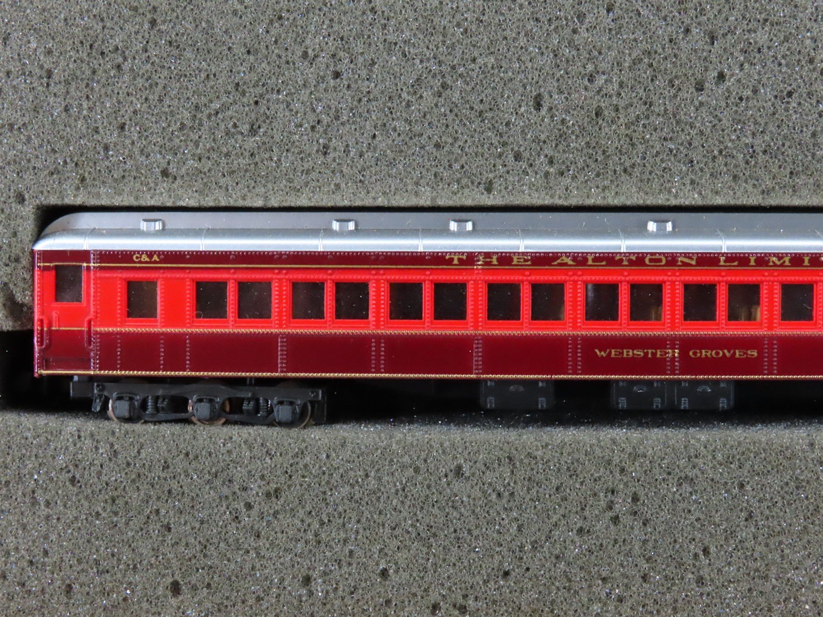 N Scale Con-Cor New Alton Limited Steam Passenger 6-Car Set