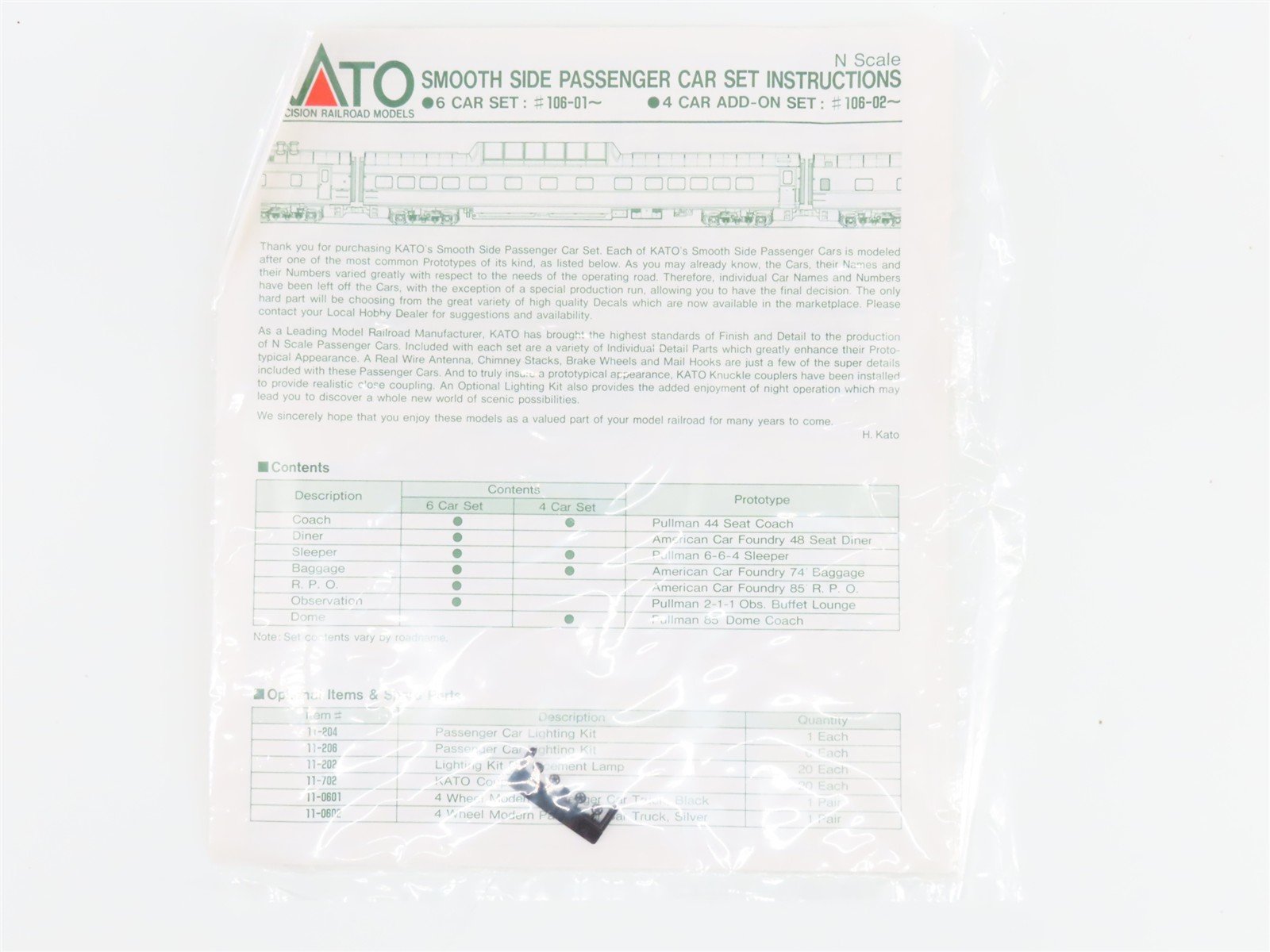N Scale Kato 106-023 NYC New York Central Smoothside Passenger 4-Car Set