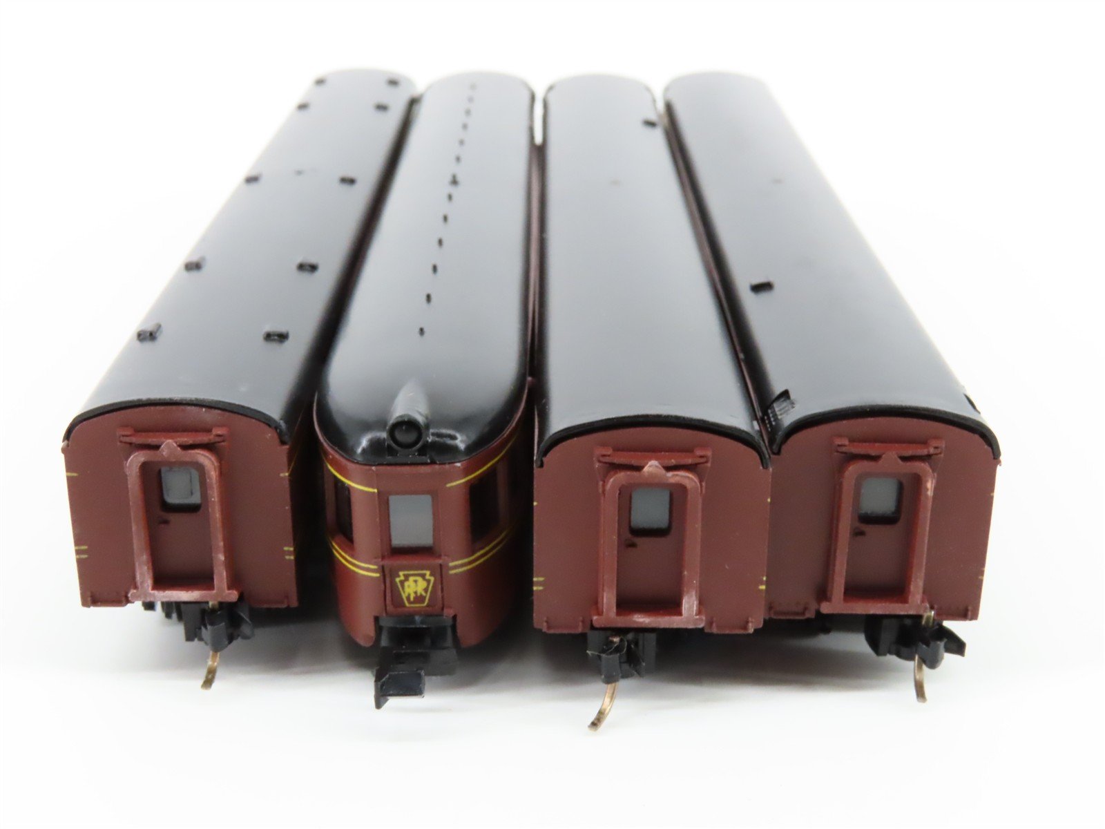 N Scale Con-Cor PRR Pennsylvania 85' Baggage, Obs, Coach Passenger 4-Car Set