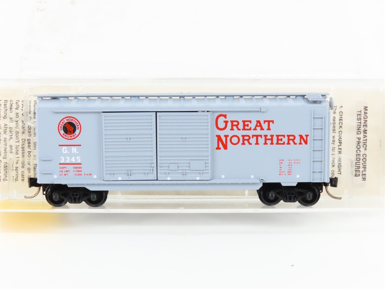 N Scale Micro-Trains MTL 23180 GN Great Northern 40' Boxcar #3345
