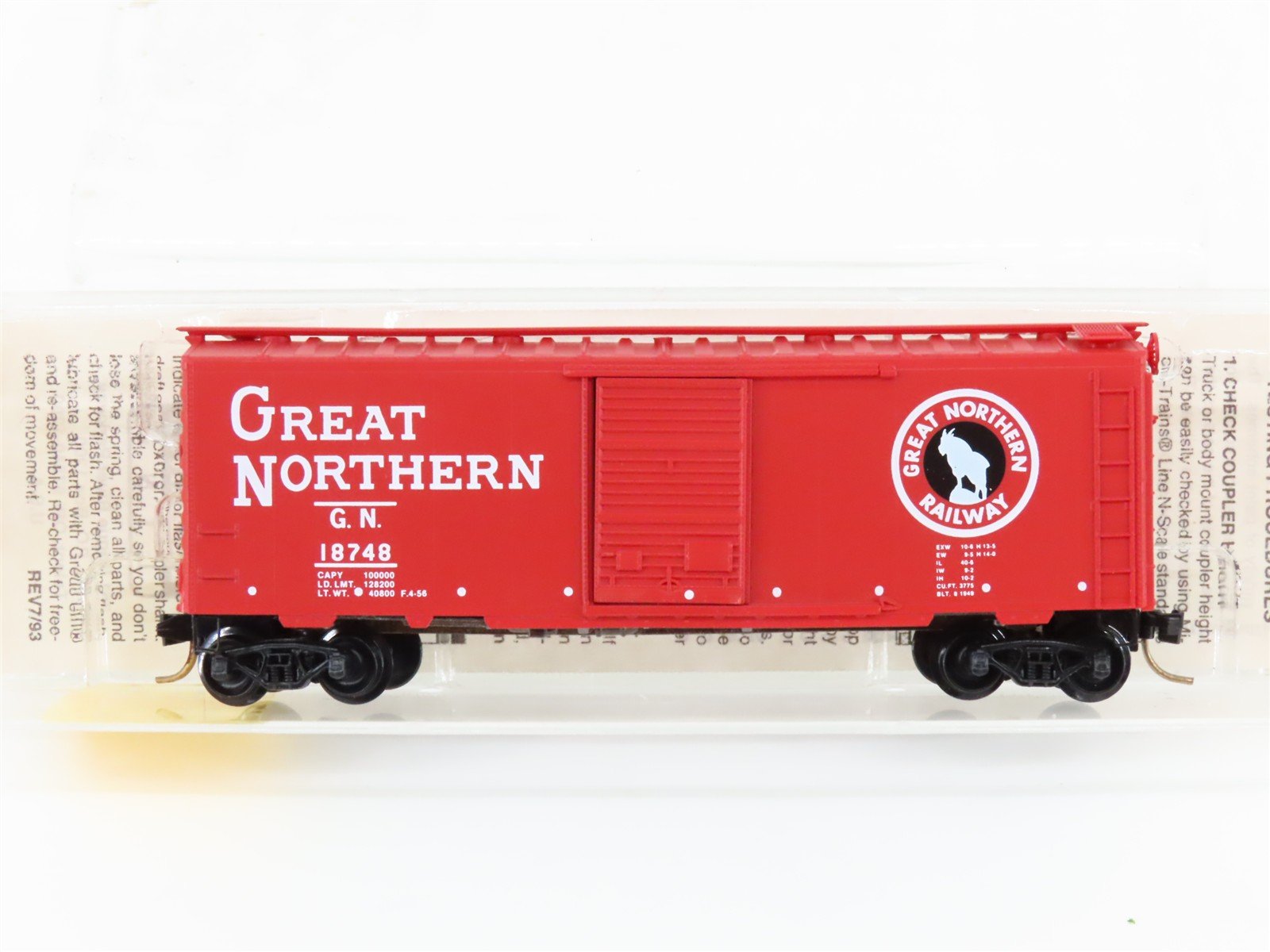 N Scale Micro-Trains MTL 20156 GN Great Northern 40' Boxcar #18748