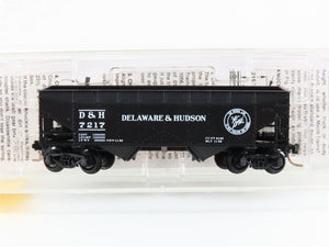 N Scale Micro-Trains MTL 55170 D&H Delaware & Hudson 33' Twin Bay Hopper #7217