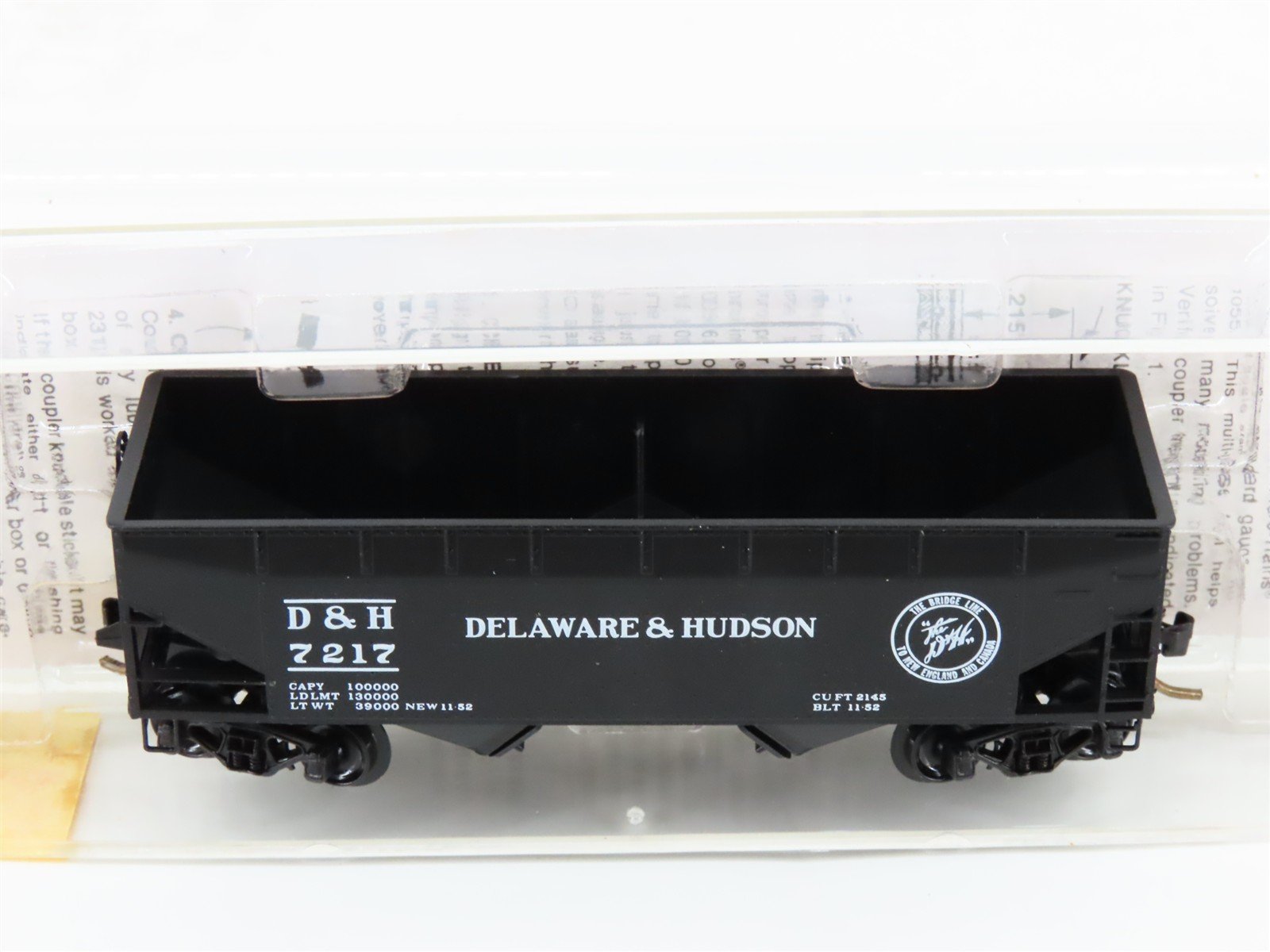 N Scale Micro-Trains MTL 55170 D&H Delaware & Hudson 33' Twin Bay Hopper #7217