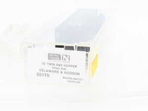 N Scale Micro-Trains MTL 55170 D&H Delaware & Hudson 33' Twin Bay Hopper #7217