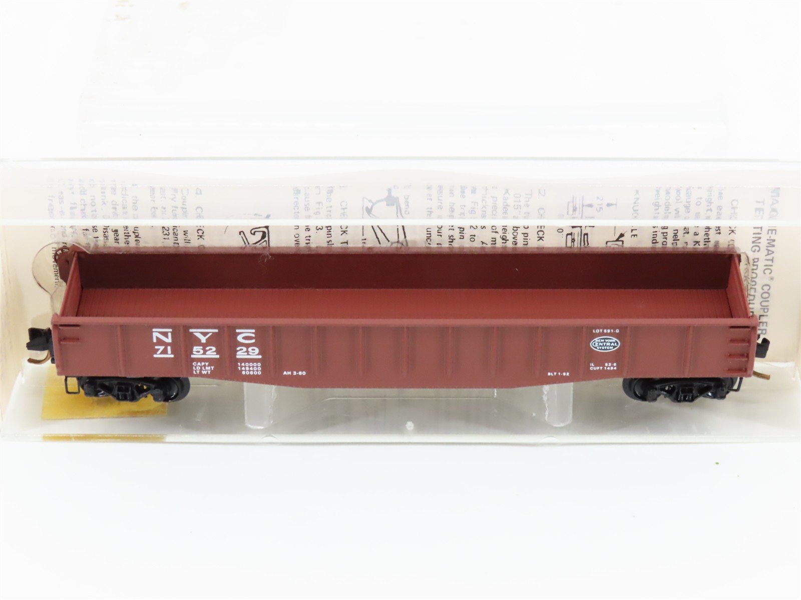 N Scale Micro-Trains/Kadee 46170 NYC New York Central 50' Gondola #715229