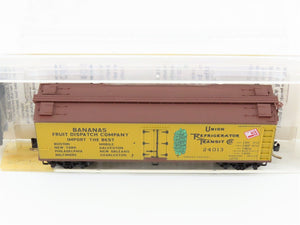 N Micro-Trains MTL 49390 URTC Bananas Fruit Dispatch 40' Wood Reefer #24013