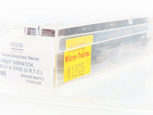 N Micro-Trains MTL 49390 URTC Bananas Fruit Dispatch 40' Wood Reefer #24013